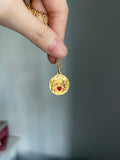 Rare 18k Antique French charm Il bat pour toi