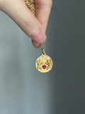 Rare 18k Antique French charm Il bat pour toi