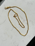 14k yellow gold bar antique watch chain