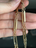 14k yellow gold antique watch chain