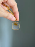 18k Agate kitty cat pendant charm portrait