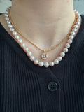 Genuine fresh water soft pink pearls 14k ends