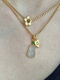 18k gold and jadeite bear charm