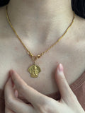 18k gold vintage Biliken charm pendant French