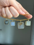18k Jade kitty cat pendant charm portrait
