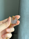 18k Agate kitty cat pendant charm portrait