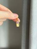14k cell phone handphone charm with pink sapphire