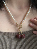 14k yellow gold carved cherry cherries