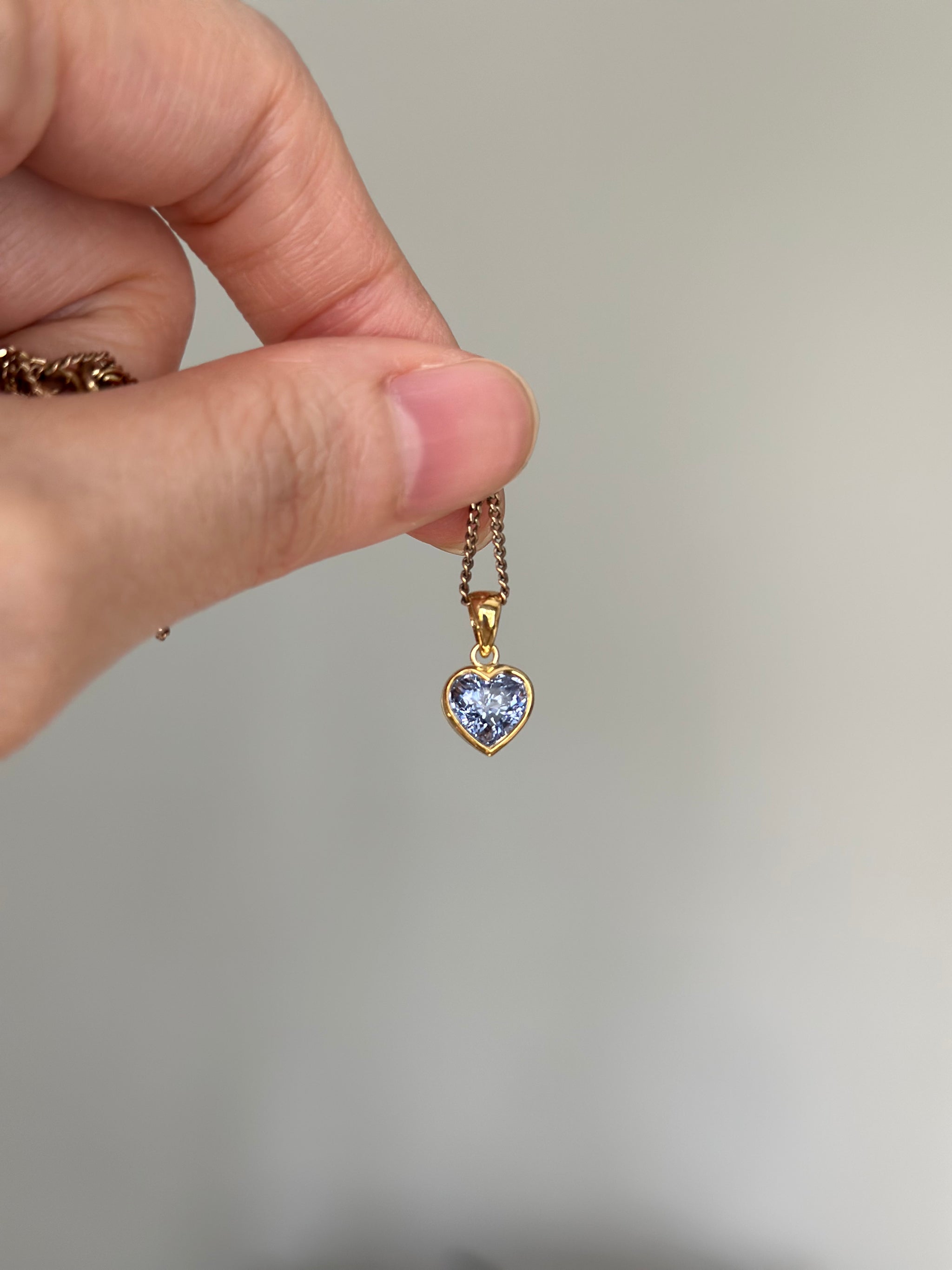 14K Gold Blue on sale Spinel Pendant E4104