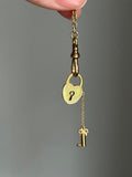 14k Key with padlock