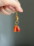 18k gold carved squid charm