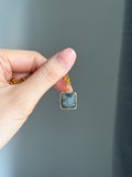18k Jade kitty cat pendant charm portrait