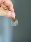 18k Agate kitty cat pendant charm portrait