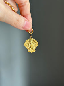 18k gold vintage Biliken charm pendant French