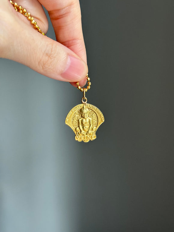 18k gold vintage Biliken charm pendant French