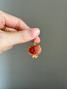 14k Agate Kitty Cat pendant charm