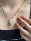 14k jadeite ice cream charm