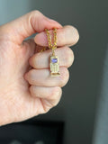 14k cell phone handphone charm with purple sapphire