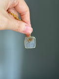 18k Agate kitty cat pendant charm portrait