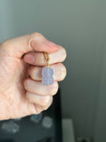 Natural Pastel Blue agate gummy bear 14k gold bail