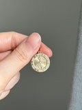 14k yellow gold lucky spinner with diamonds