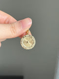 14k yellow gold lucky spinner with diamonds