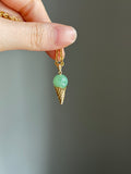 14k jadeite ice cream charm