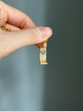 14k cell phone handphone charm with purple sapphire