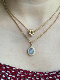 Layaway 3 of 3 for K* 14k blue star sapphire pendant