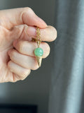 14k jadeite ice cream charm