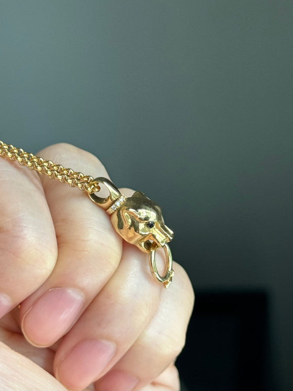 Courage and strength Lioness clasp 14k
