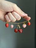 14k yellow gold carved cherry cherries