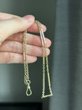 14k yellow gold etched antique watch chain