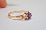 Vintage .50ct Tanzanite 14kt Rose Gold Ring solitaire retro cocktail