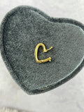 V2. 14k small gold oval connector clasp enhancer charm pendant clip