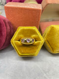 Butter band series : 14k butter bubble band with 3 pink natural sapphire hearts