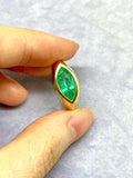 Butter bands series 14k gold emerald marquise ring