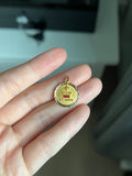 18k gold vintage qu hier que demain love charm pendant French + Qu’hier - Que Demain