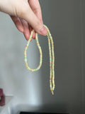 Opal candy beaded necklace with 14k gold clasp
