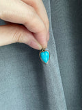 14k small turquoise heart