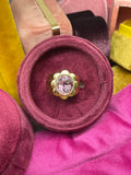 Pop ring series: 14k flower power chubby pop ring with tourmaline