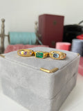 Butter bands series 14k yellow gold emerald ring