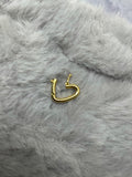 V2. 14k small gold oval connector clasp enhancer charm pendant clip