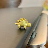 14k yellow gold Baby Stegosaurus pendant charm dinosaur