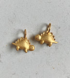 14k yellow gold Baby Stegosaurus pendant charm dinosaur