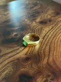 Butter bands series 14k yellow gold emerald ring