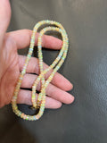 Opal candy beaded necklace with 14k gold clasp