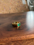 Butter bands series 14k yellow gold emerald ring