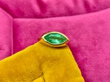 Butter bands series 14k gold emerald marquise ring