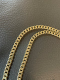 Vintage 14k yellow gold curb watch chain